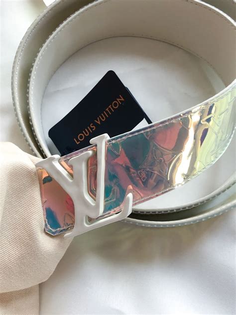 fake monogram louis vuitton belt|louis vuitton holographic belt.